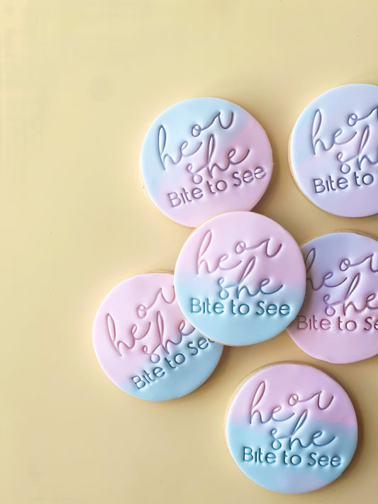 Gender reveal cookies